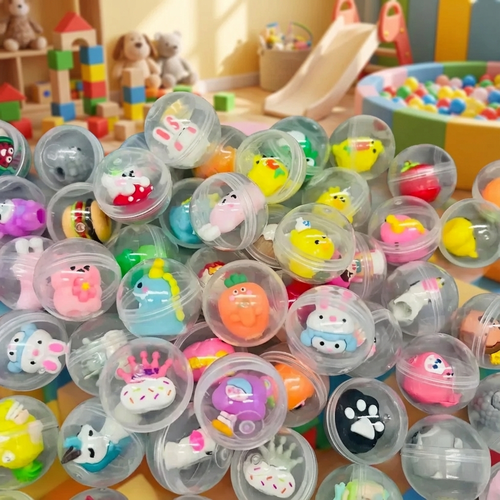Party Games Children - 30 Pcs 32mm Telur Transparan Campuran