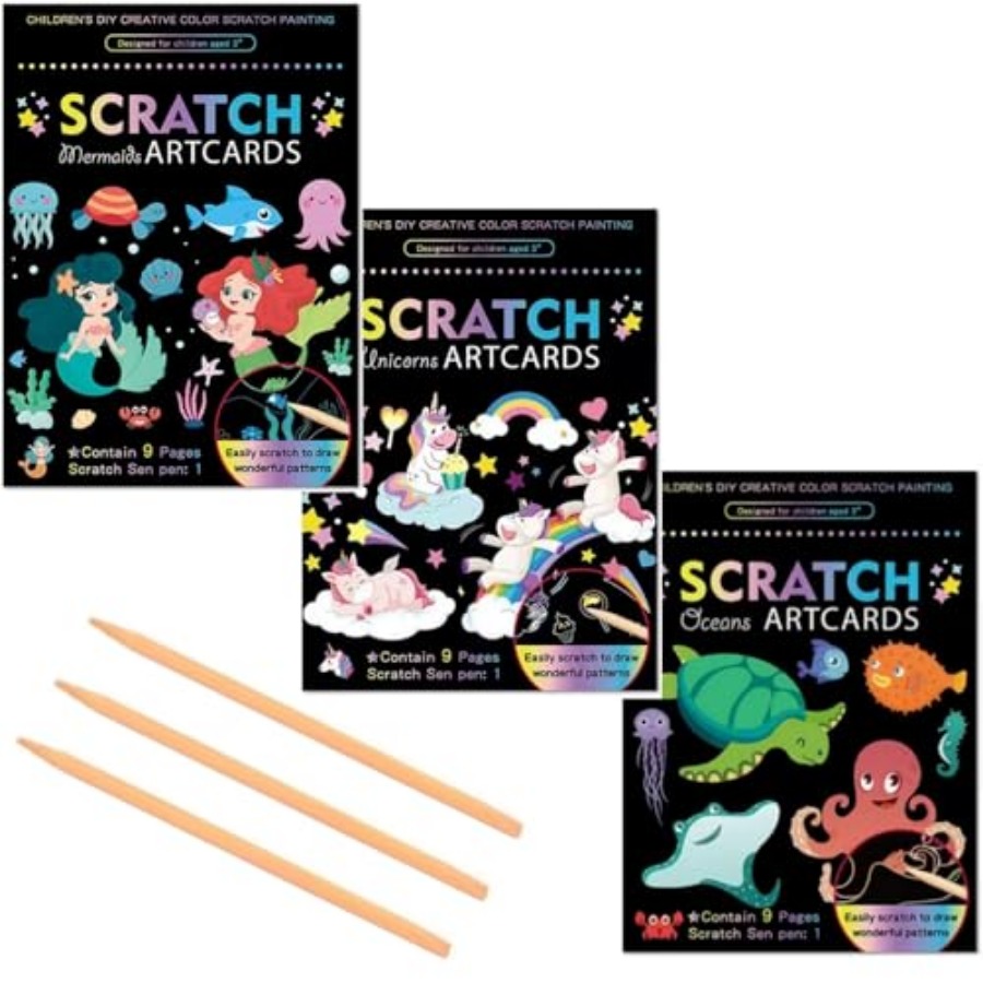 Book Party Games - 3 Set Kertas Ajaib untuk Menggambar,