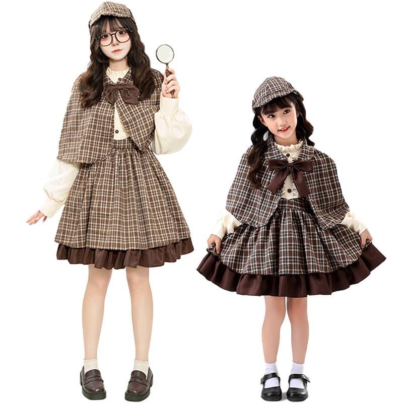 Party Games Children - Kostum cosplay detektif Sherlock Holmes baru