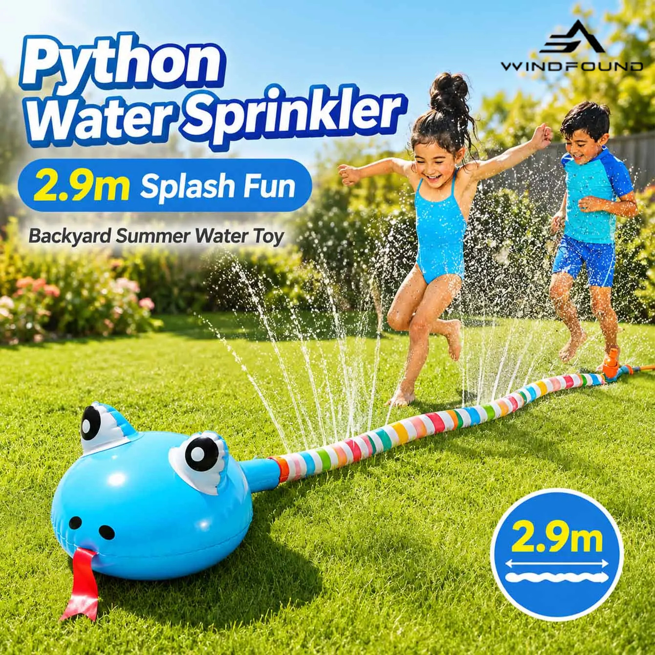 Party Games Children - Mainan Ular Semprot Air Tiup 2.9M