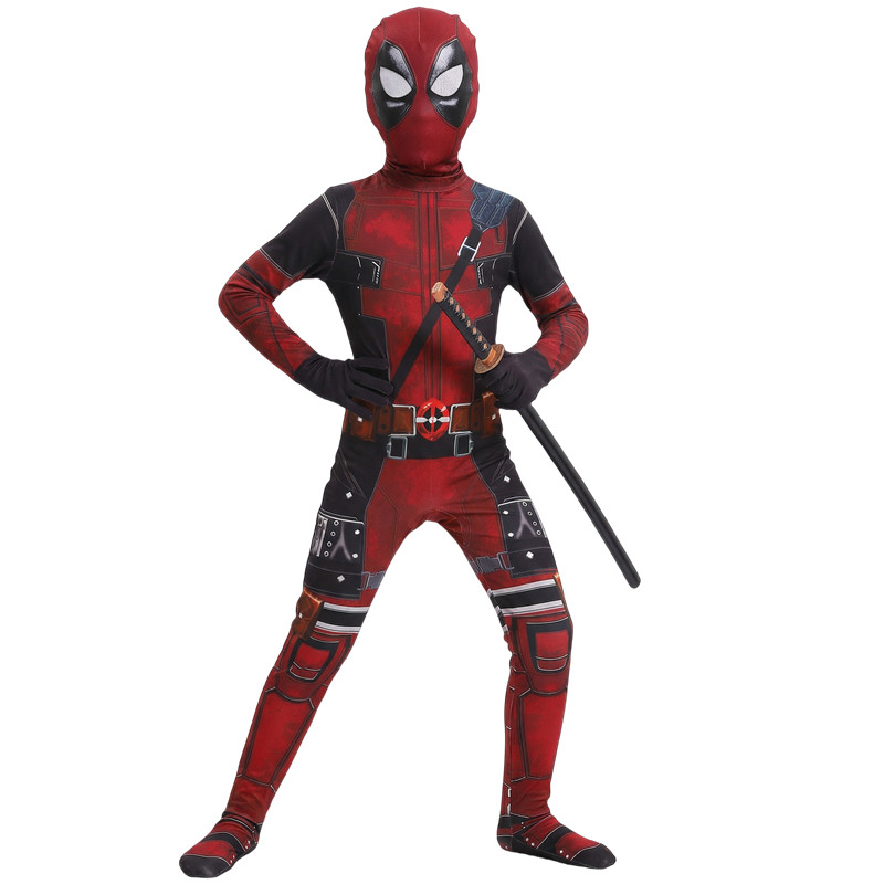 Party Games Children - Kostum Deadpool Anak 3-12 Tahun dengan