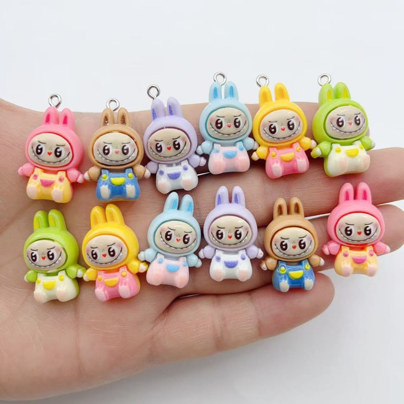 Party Games Questions - 10Pcs Gantungan Resin Rumah Stroberi Kelinci