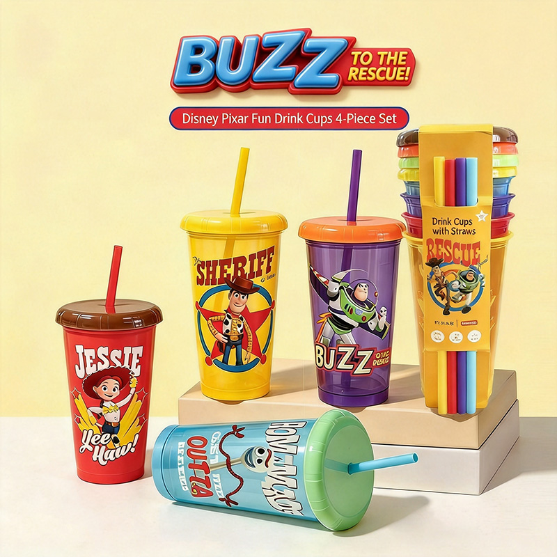 Party Games Questions - Toy Story 5 Gelas Sedotan Plastik