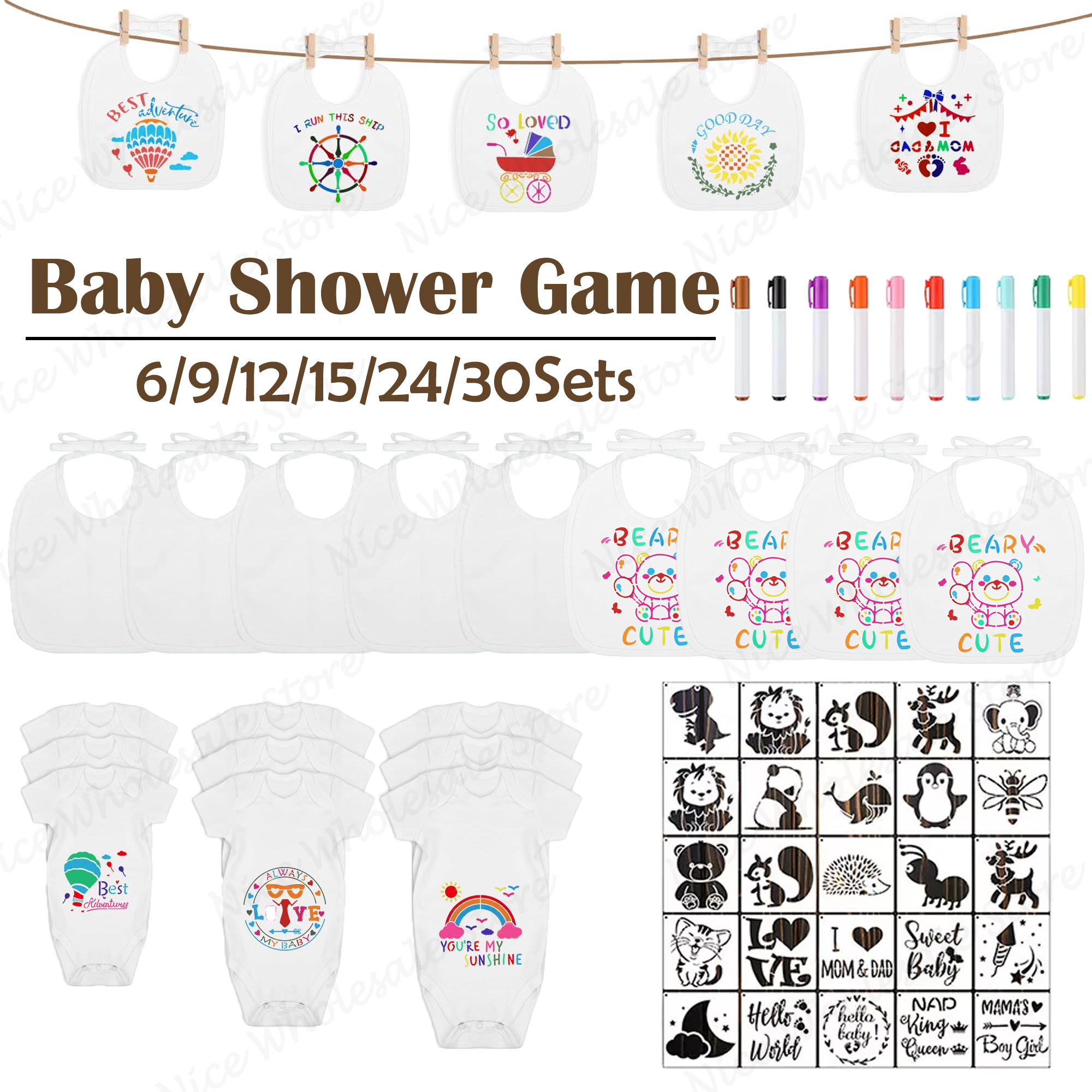 6-30 Set Permainan Baby Shower - Party Games Gender Reveal ulasan dan harga