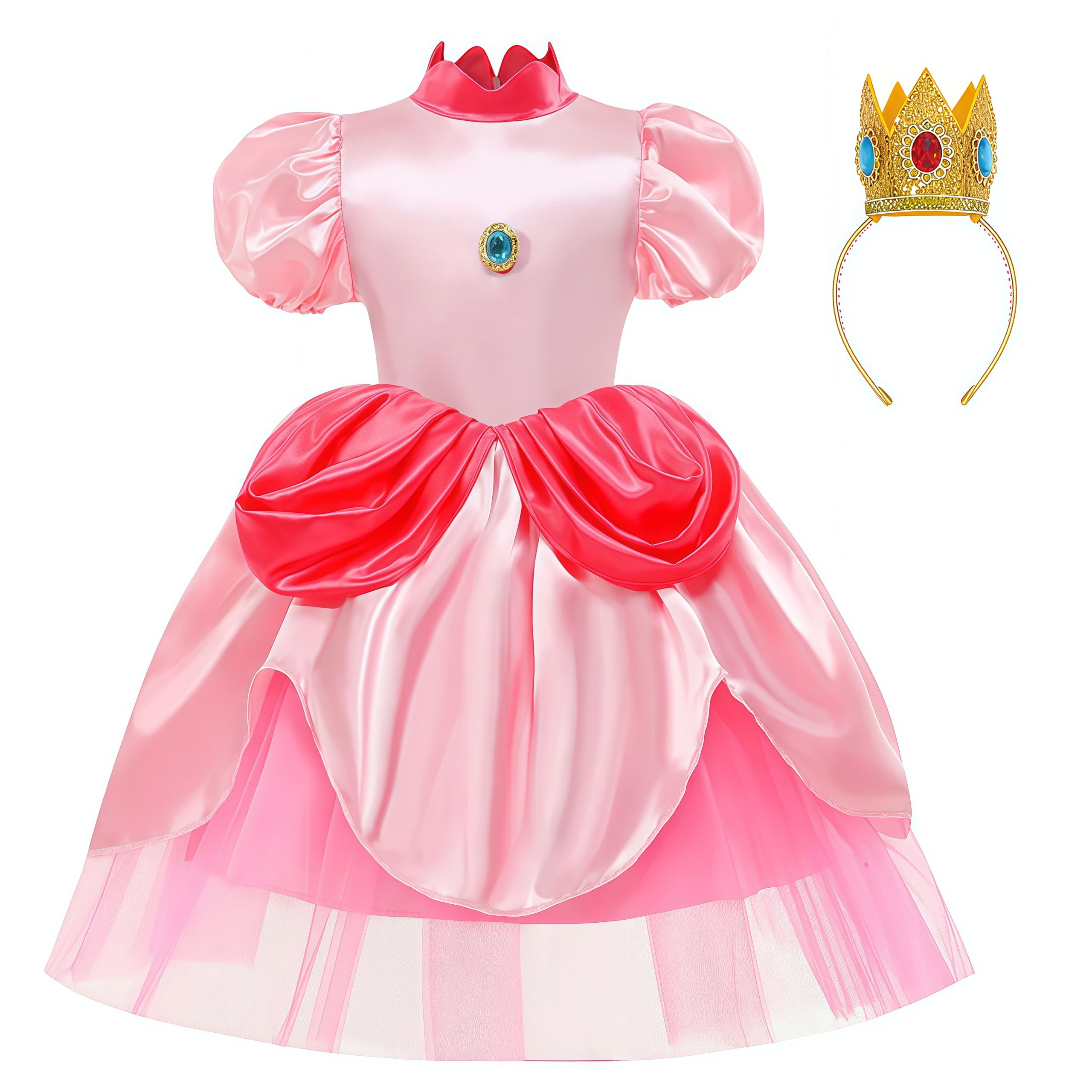 Gaun Kostum Putri Persik Musim - Party Games Children ulasan dan harga