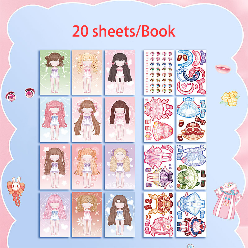 20 Buah/Buku Stiker Pakaian Se - Book Party Games ulasan dan harga