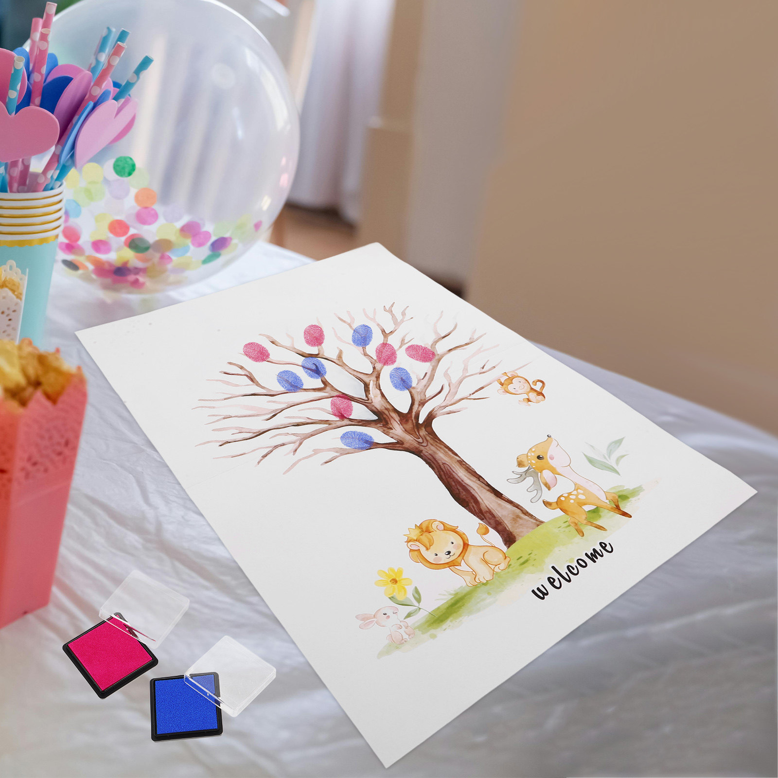 1Set Buku Tamu Pohon Sidik Jar - Book Party Games ulasan dan harga
