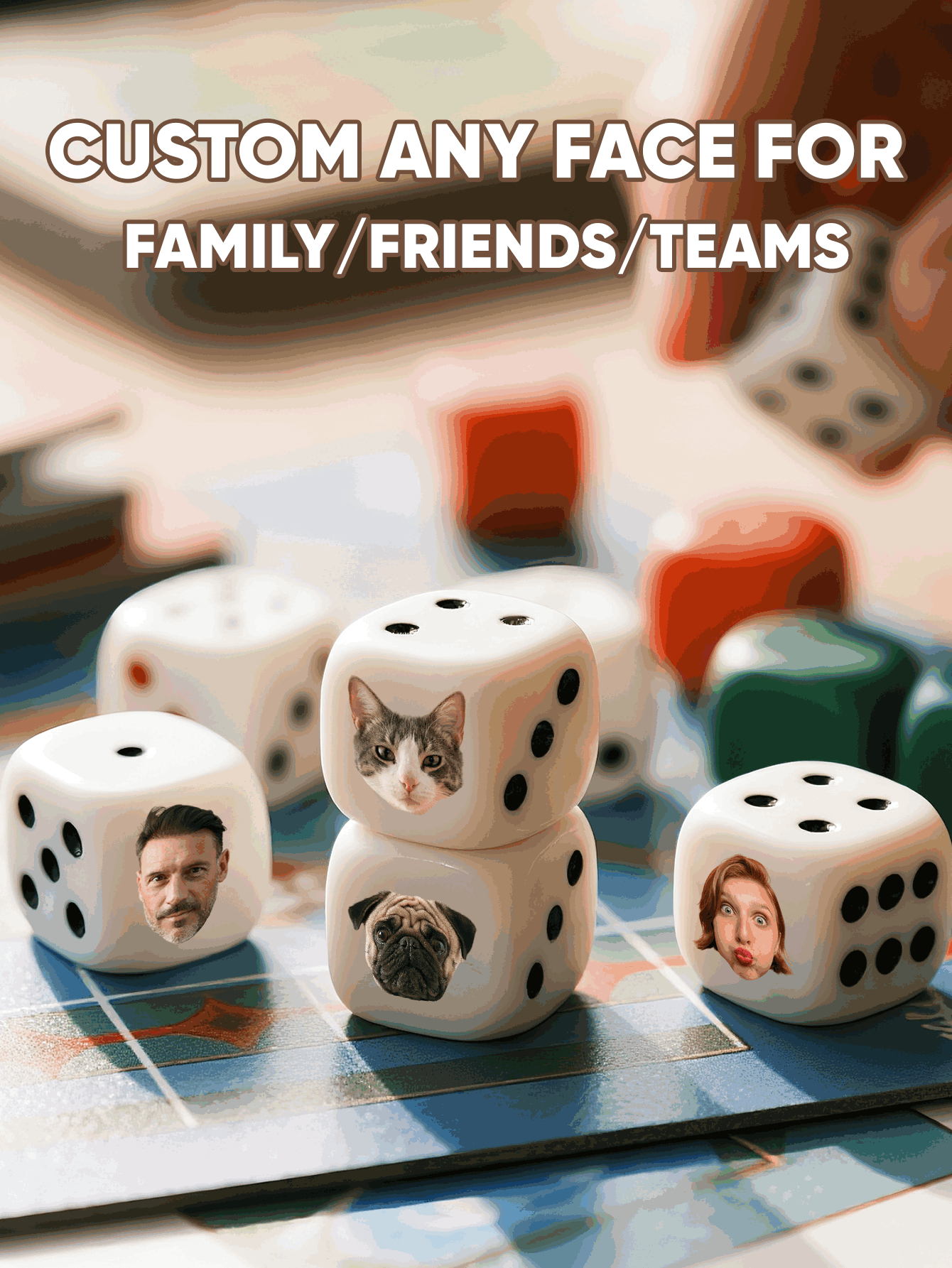 Dadu Wajah Kustom Dadu Wajah y - Party Games For Christmas ulasan dan harga
