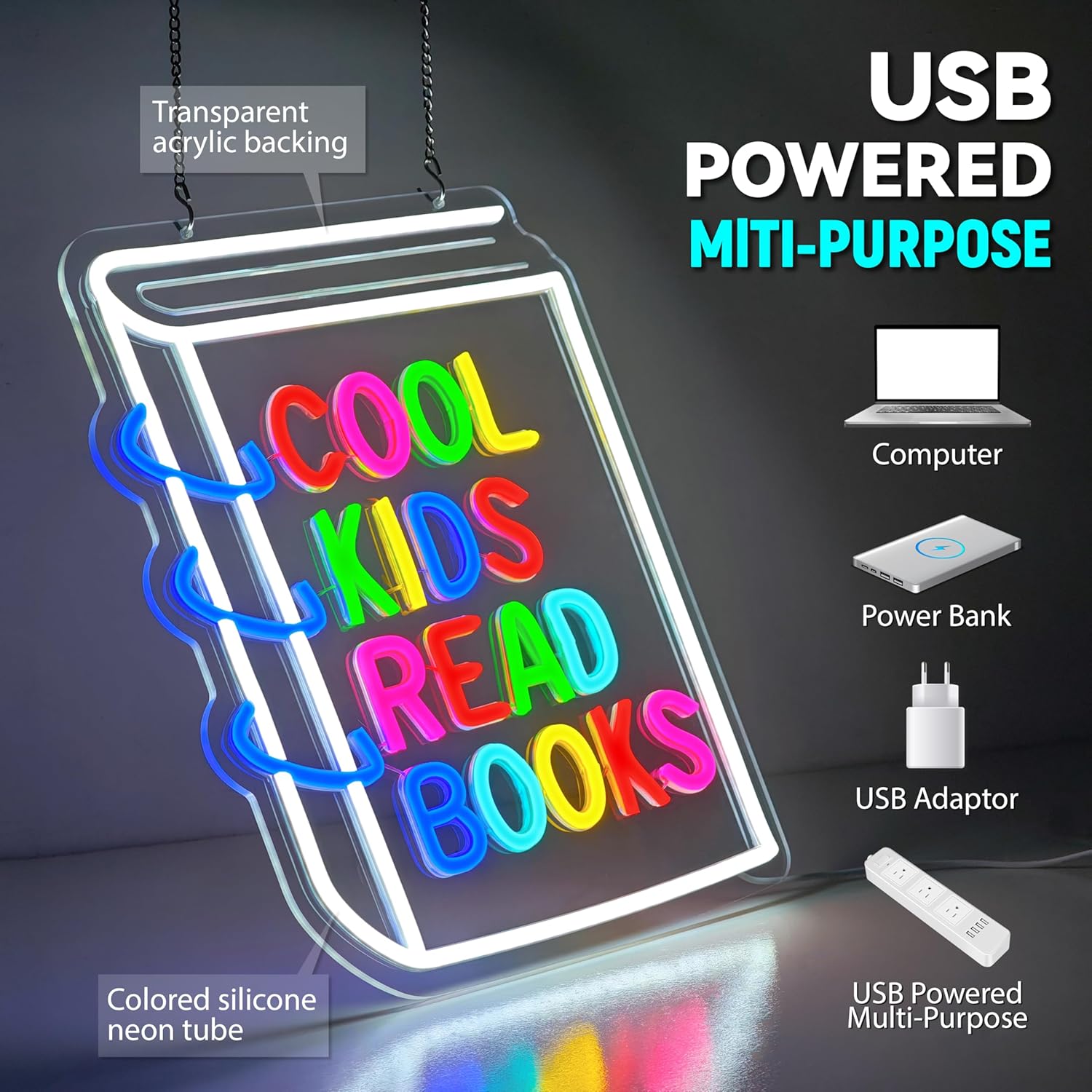 Lampu Neon LED USB Dimmable de - Book Party Games ulasan dan harga