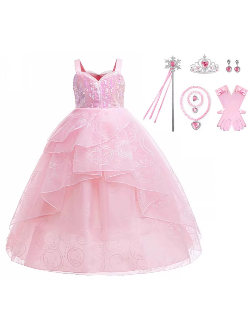 Gaun Kostum Cosplay Glinda Bag - Party Games Youth ulasan dan harga