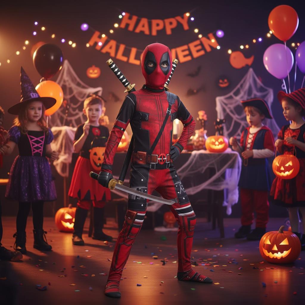 Kostum Deadpool Anak 3-12 Tahu - Party Games Children ulasan dan harga