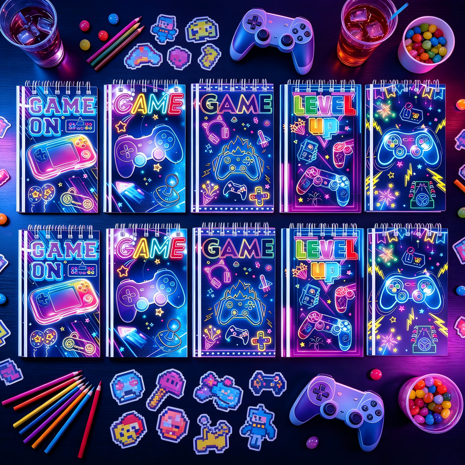 12 Pcs Buku Spiral Tema Video  - Book Party Games ulasan dan harga