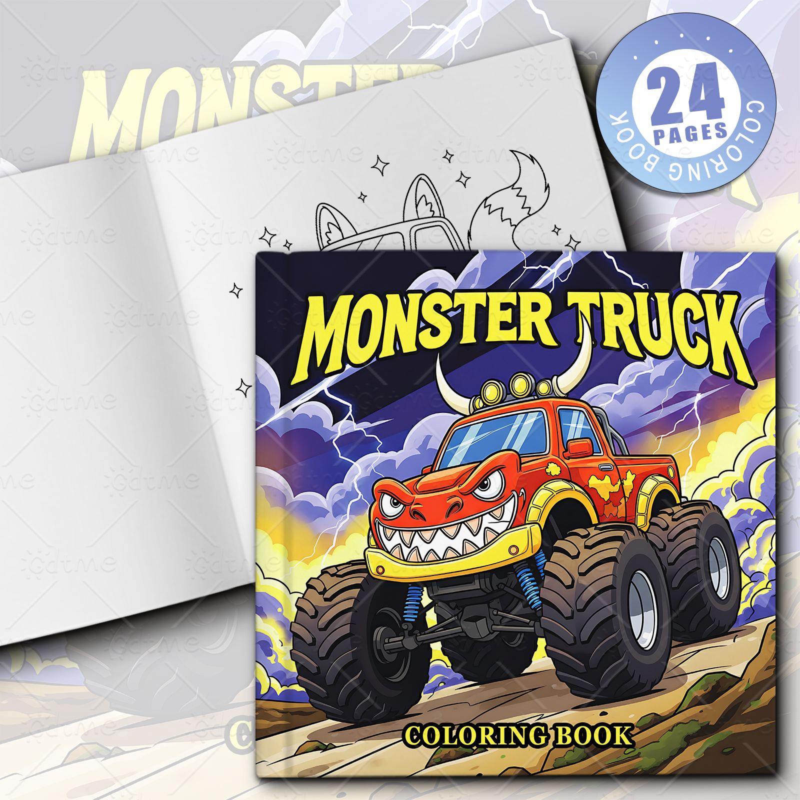 Buku Mewarnai Truk Monster unt - Book Party Games ulasan dan harga
