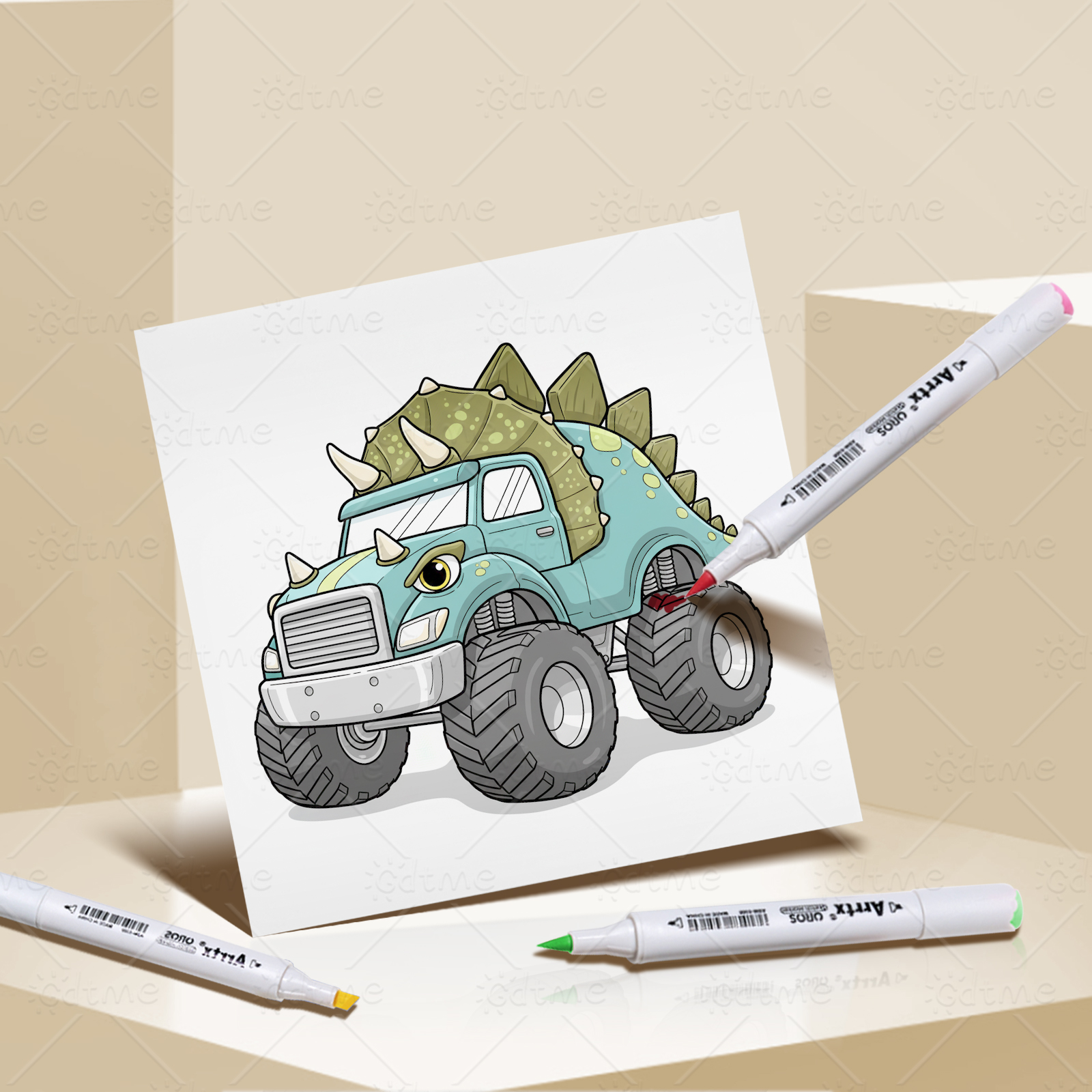 Buku Mewarnai Truk Monster unt - Book Party Games ulasan dan harga